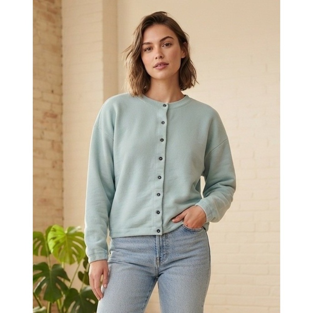 Cobalt Jeanswear Vintage Button Front Sweater Cardigan Womens One Size Blue USA